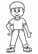 Boy Coloring Pages Colors Wecoloringpage Character People sketch template