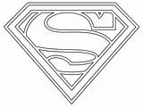 Coloring Superman Logo Pages Symbol Popular sketch template