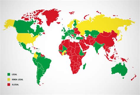 Legal Prostitution World Map Of Every Country That Has