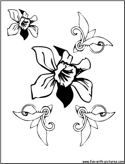 flowers design coloring page