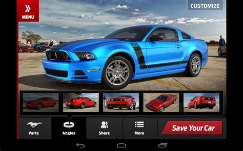 customize  dream  ford mustang  downloadable app