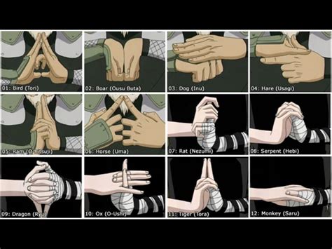 hand seals naruto anime fans