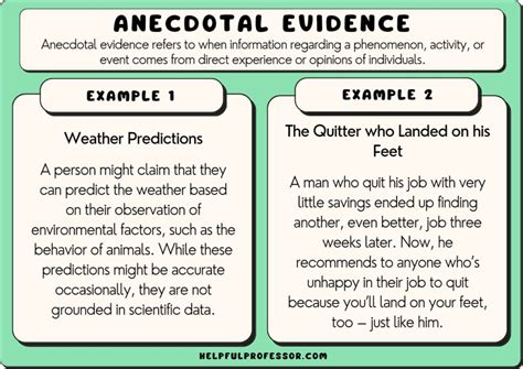 anecdotal evidence examples