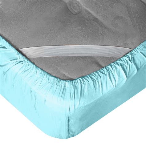 extra deep pocket ultra soft fitted sheet  corner straps queen aqua ebay
