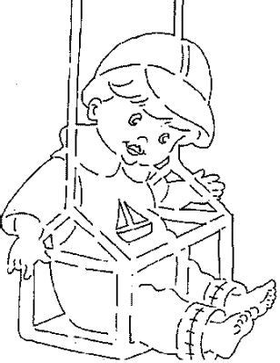 baby swing kids coloring pages