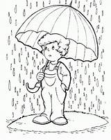 Coloring Pages Rain Rainy Umbrella Printable Kids Clipart Color Sheets Books Library Adult Popular Print Clip Weather Online Coloringhome sketch template