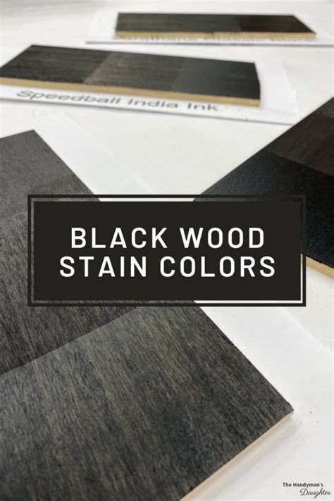 black wood stain color comparison test  handymans daughter