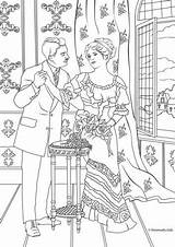 Victorian Era Coloring Pages Fashion Adult sketch template