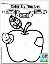 Preschool Color Numbers Apple Number Kindergarten Worksheets Back Fall Apples School Johnny Activities Tan Coloring Pre Pages Appleseed Printables Colors sketch template