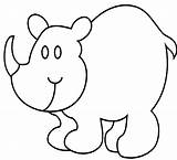 Coloring Rhinoceros Pages Rhino Color Animated Animals Print Animal Rhinos Printable Sheet sketch template