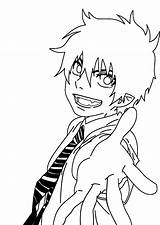 Rin Okumura Lineart Traced sketch template