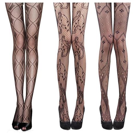 design grid hollow out nets women sexy panty hose silk stockings tattoo