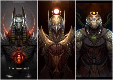 Egyptian Artist Creates Renditions Of 3 Ancient Egyptian Gods And They