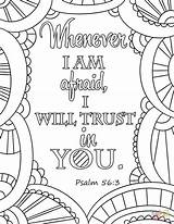 Afraid Psalm Verse Whenever Supercoloring sketch template