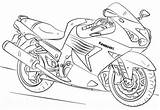 Coloring Kawasaki Pages Motorcycle Getdrawings Motor sketch template