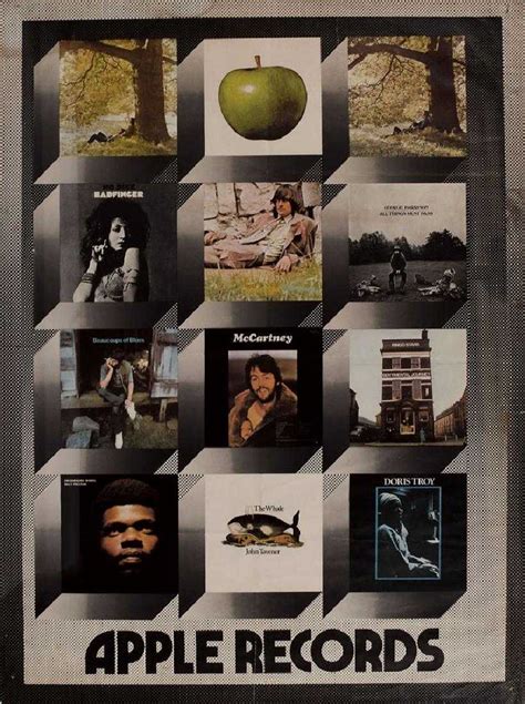 beatles 1970s apple records promotional poster