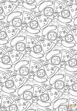 Pizza Pattern Coloring Sausage Pages Printable Drawing Drawings sketch template