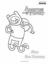 Finn Coloring Adventure Time Fun sketch template