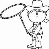 Lasso Cowboy Cowgirl Outline Colouring Mycutegraphics Olphreunion Webstockreview Clipground Arts sketch template