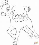 Girafarig Lineart Supercoloring Gerbil Raikou sketch template