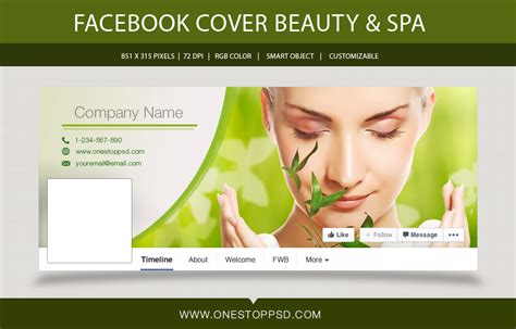 psd beauty spa facebook timeline cover spa