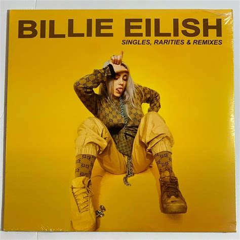 billie eilish singles rarities remixes lp vinyl limited yellow  record    wax