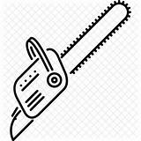 Chainsaw Saw Drawing Icon Building Repairs Tool Interior Outline Getdrawings sketch template