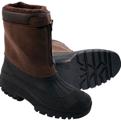 mens snow boots waterproof thermal wellingtons mucker winter fur ski boots 7 12 ebay
