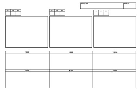 pre production studies storyboard templates