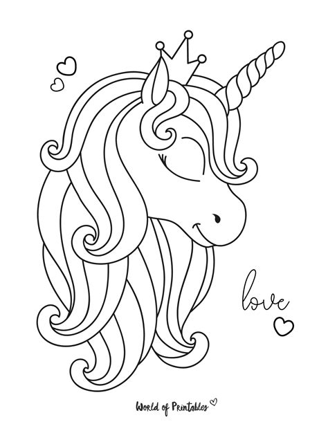 unicorn coloring pages  kids adults world  printables