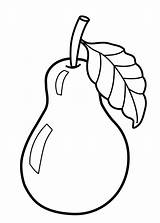 Coloring Pear Pages Getdrawings sketch template