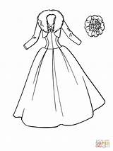 Coloring Pages Dress Wedding Winter sketch template