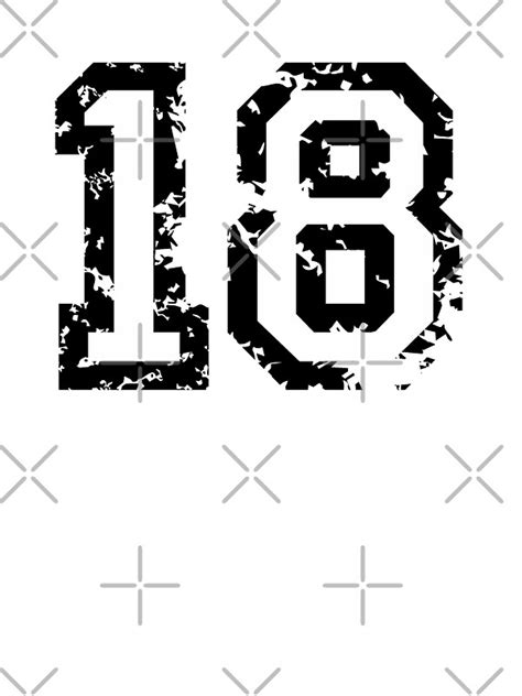 number eighteen    color white stickers  theshirtshops redbubble