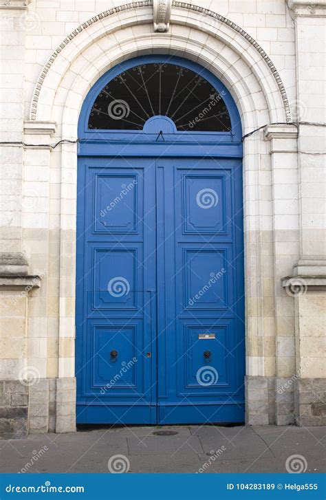 entrance  blue doors stock image image  building