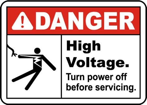 high voltage turn  power sign claim   discount
