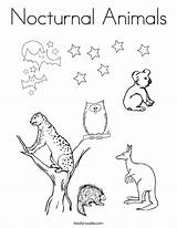 Nocturnal Animals Coloring Animal Pages Worksheets Kids Clipart Preschool Diurnal Color Printable Noodle Twisty Forest Print Clip Habitats Information Halloween sketch template