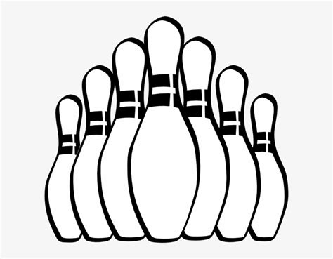 bowling clipart drawing bowling pins coloring page transparent png