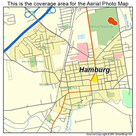 aerial photography map  hamburg ny  york