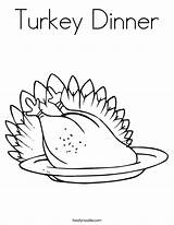 Dinner Turkey Coloring Thanks Give Noodle Twistynoodle Built California Usa Print sketch template