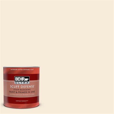 behr ultra  qt yl  linen white extra durable flat interior paint