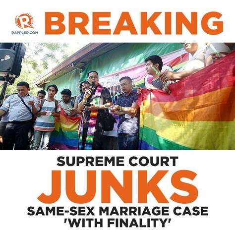 On Ph Supreme Court Dismissing Same Sex Marriage Case