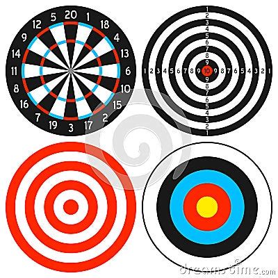 dartboard  target set stock image image