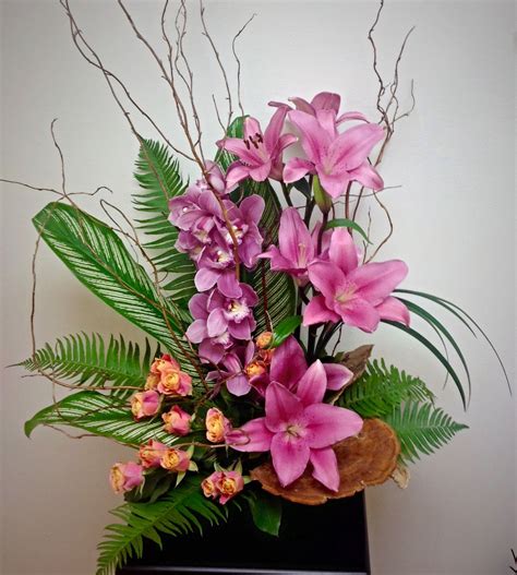 Custom Tropical Design Orchid Arrangements Floral