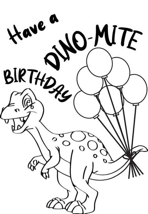happy birthday dinosaur coloring pages coloriage anniversaire images