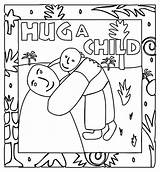 Hug Child Crayola Coloring sketch template