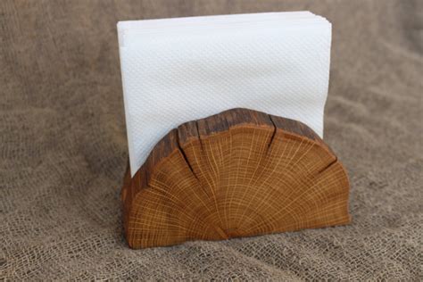 wooden napkin holder natural branch napkin holder rustic etsy