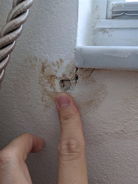 leaky windows caused drywall discoloration damage   approach repair home improvement