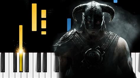 skyrim main theme dragonborn piano tutorial the elder scrolls v skyrim youtube