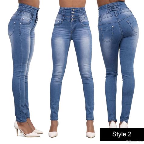 best autumn sexy skinny jeans women high waisted stretch slim fit denim pants denim straight