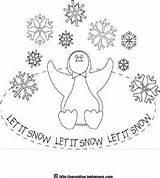 Coloring Pages Winter Penguin Snow Let Weather Snowflakes Printable Snowy Color Getcolorings sketch template